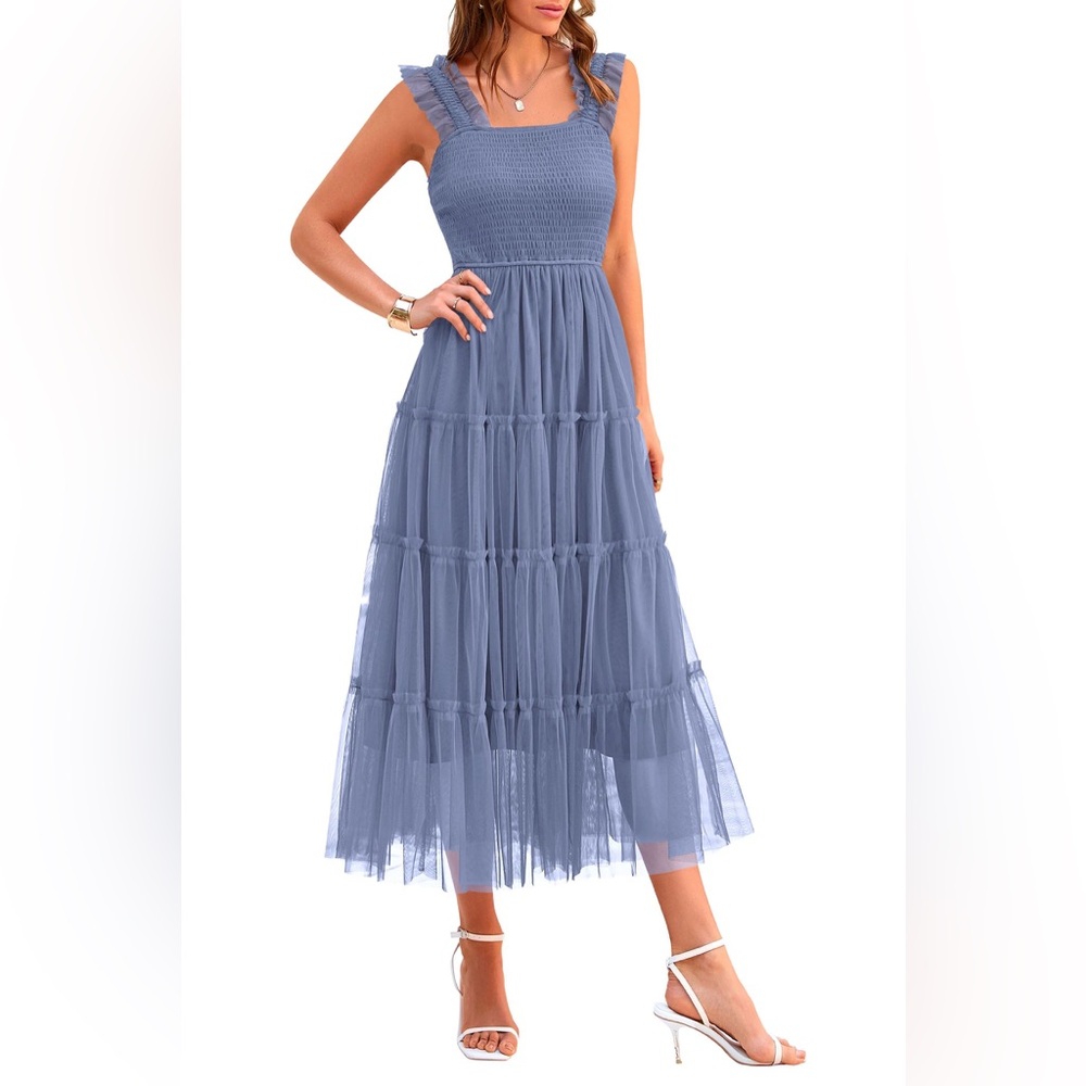 Chic Flowy Blue Dress